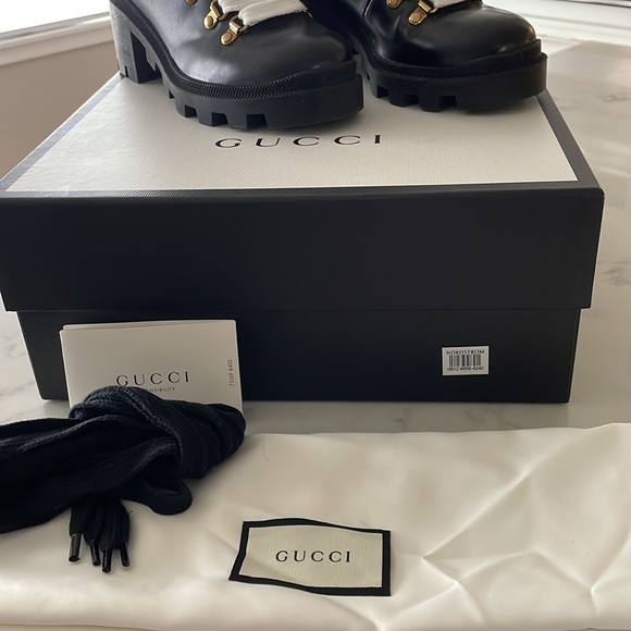 Gucci Black Trip Lug Sole Boot - Picture 9 of 9